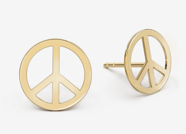 Peace Sign Stud in 14k Gold-Filled