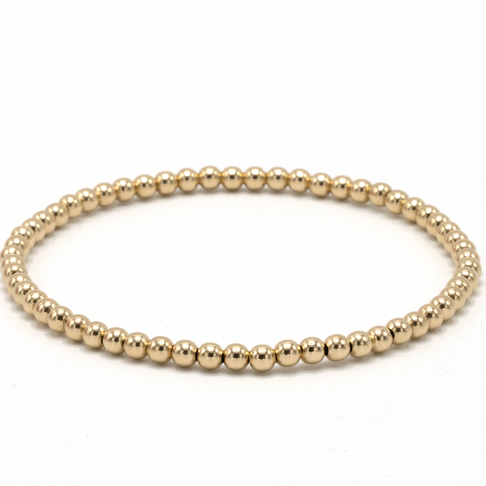 3mm Gold Filled Karma waterproof bracelet 6.5"-7"-7.25"