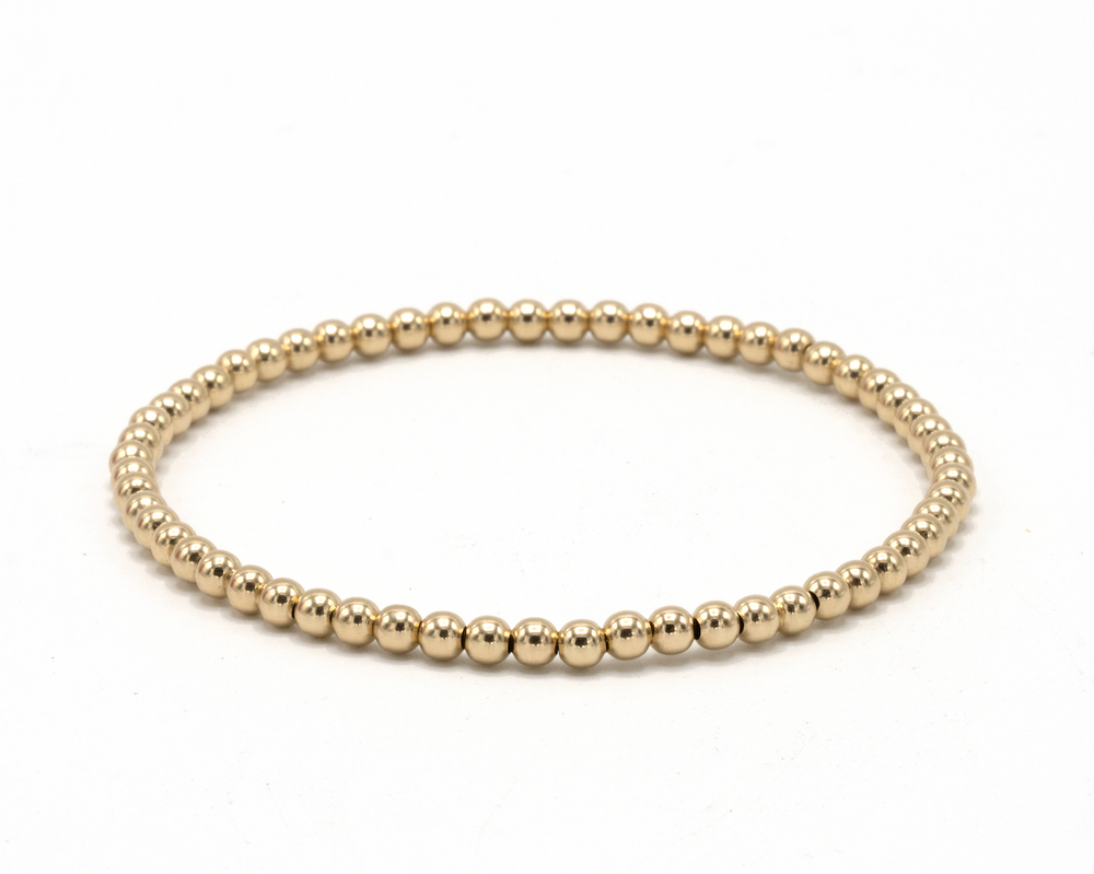 3mm Gold Filled Karma waterproof bracelet 6.5