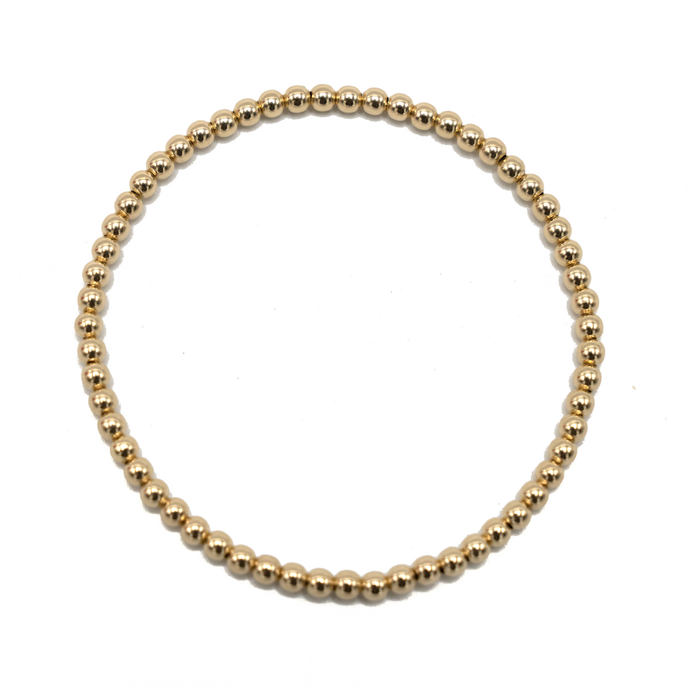 3mm Gold Filled Karma waterproof bracelet 6.5"-7"-7.25"