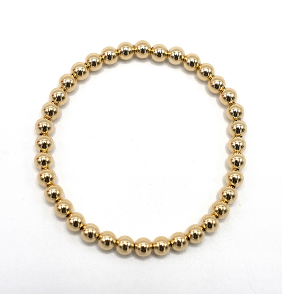 5mm Waterproof 14k Gold Filled Karma Bracelet 6.5" - 7"