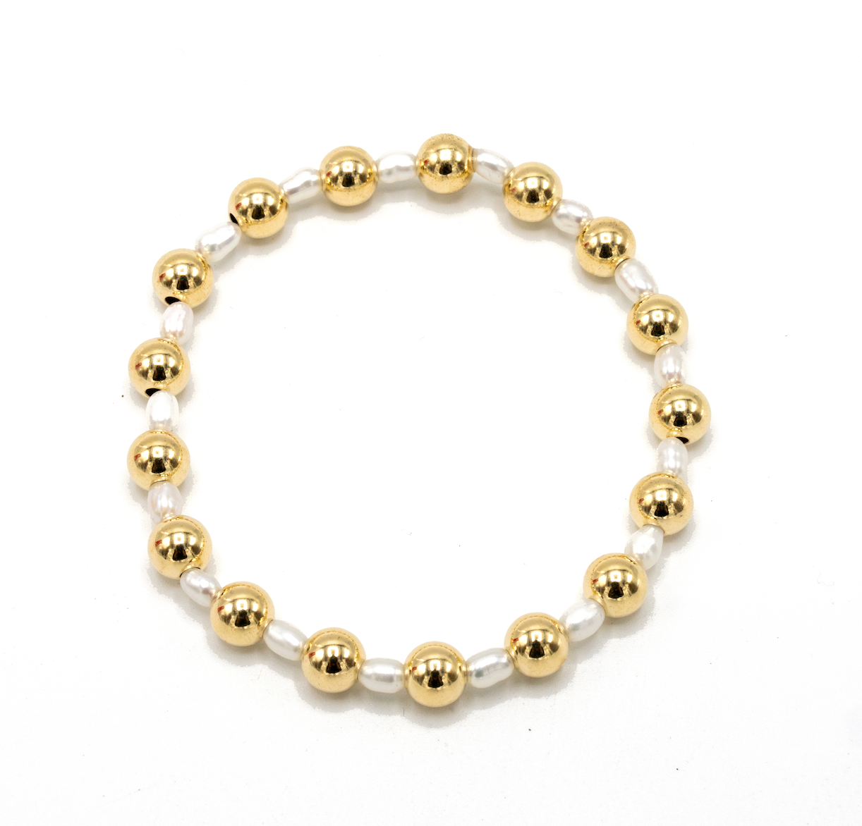 6mm Montauk 14k Gold and Pearl Waterproof Bracelet