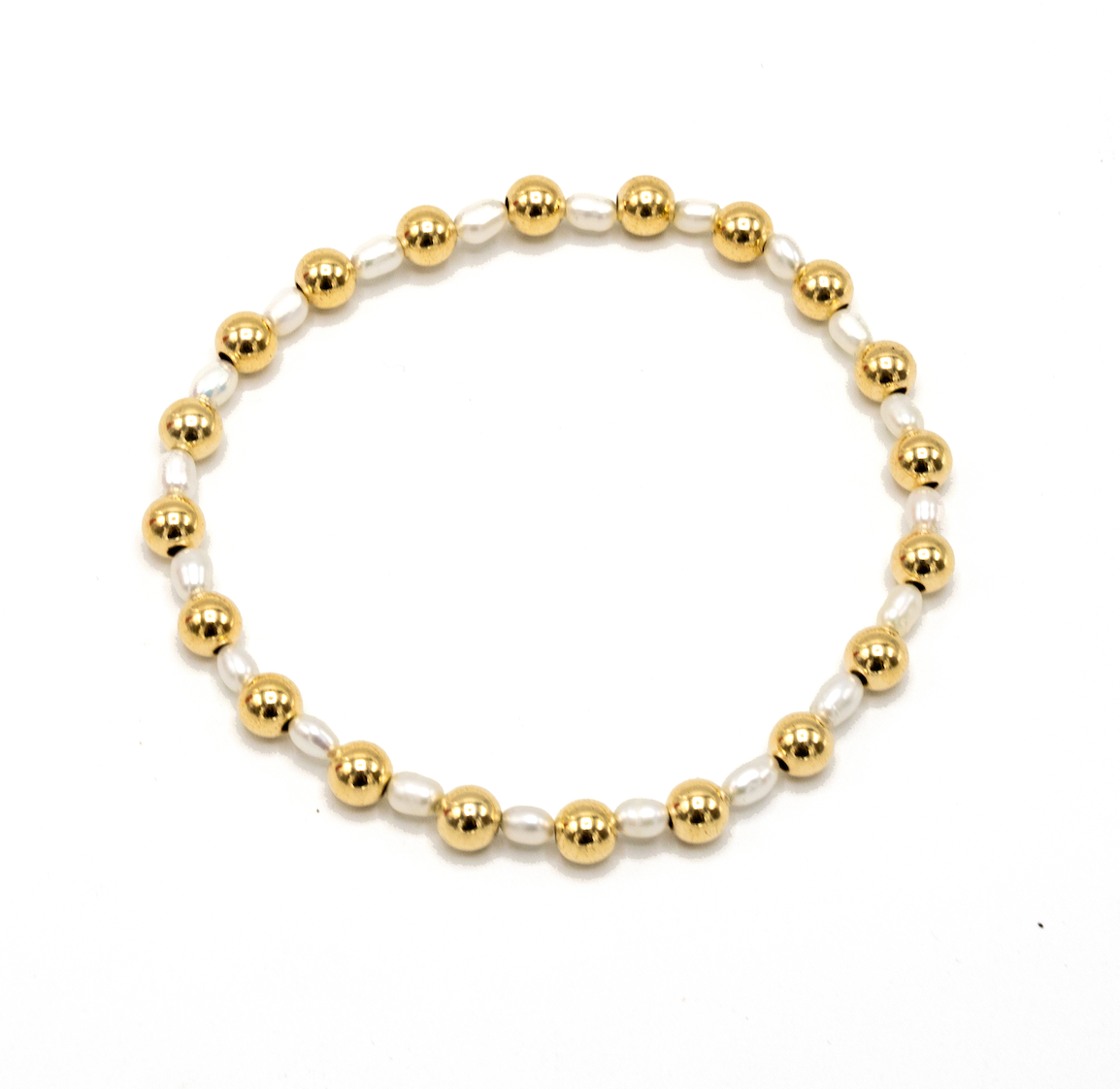 4mm Montauk 14k Gold and Pearl Waterproof Bracelet