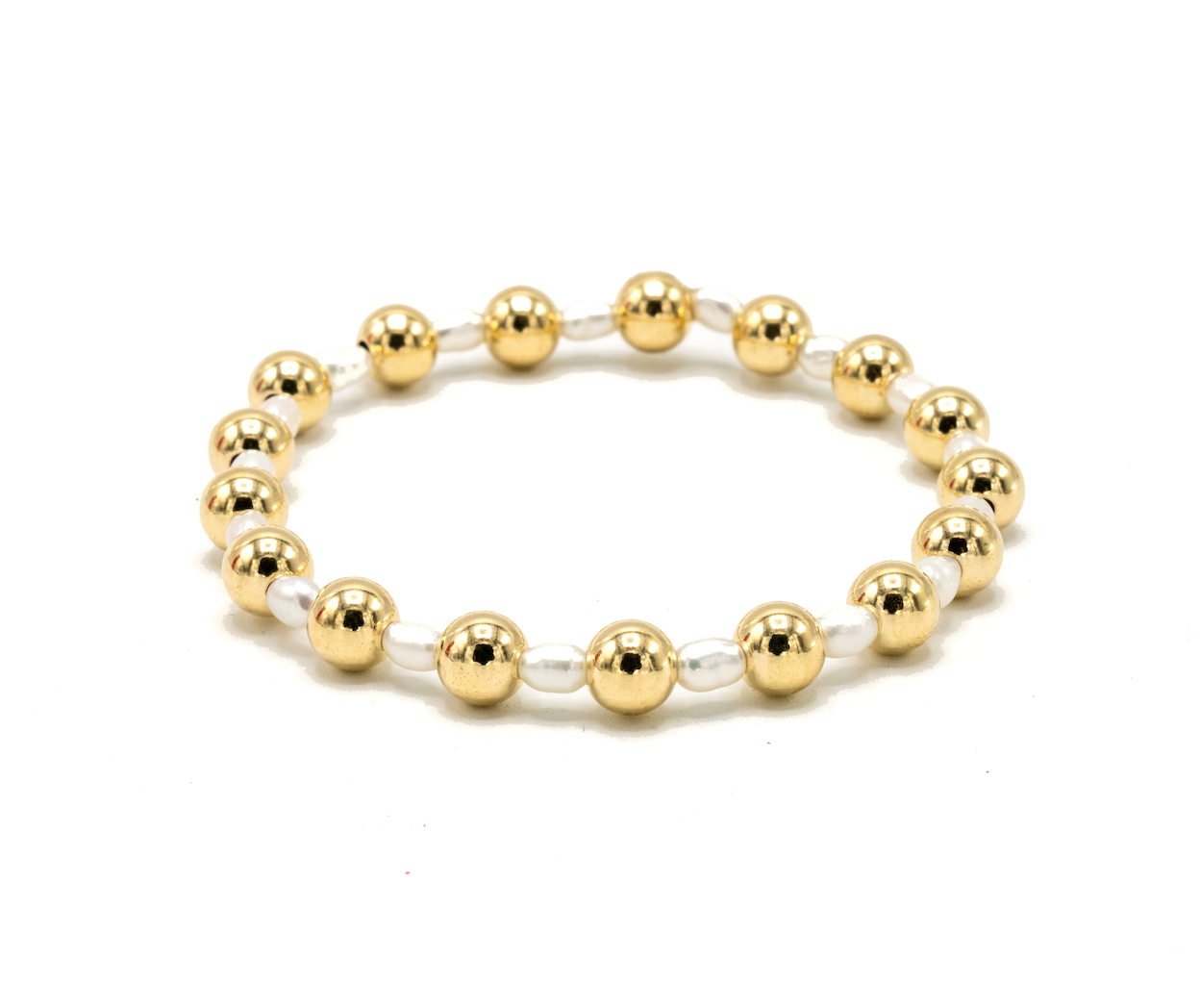 6mm Montauk 14k Gold and Pearl Waterproof Bracelet