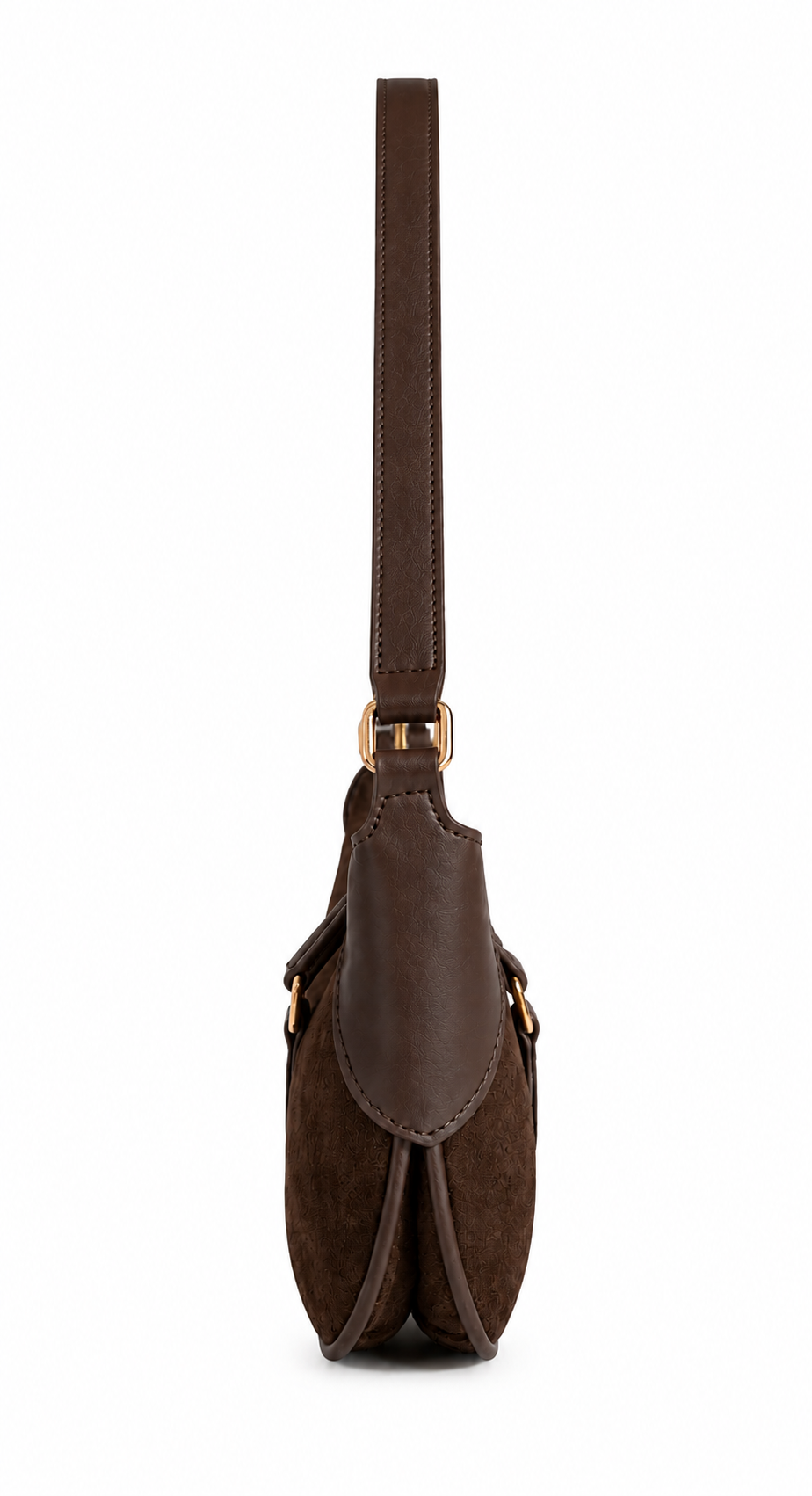 Chelsea Suede Shoulder Bag in Brown erin gray