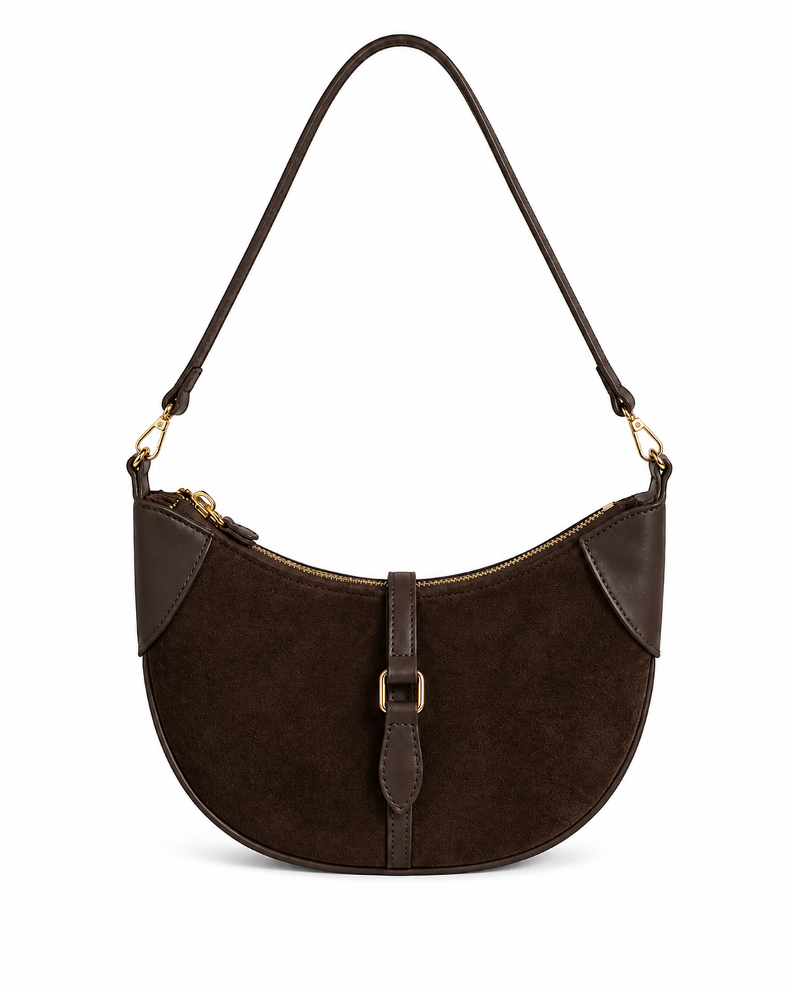 Chelsea Suede Shoulder Bag in Brown erin gray