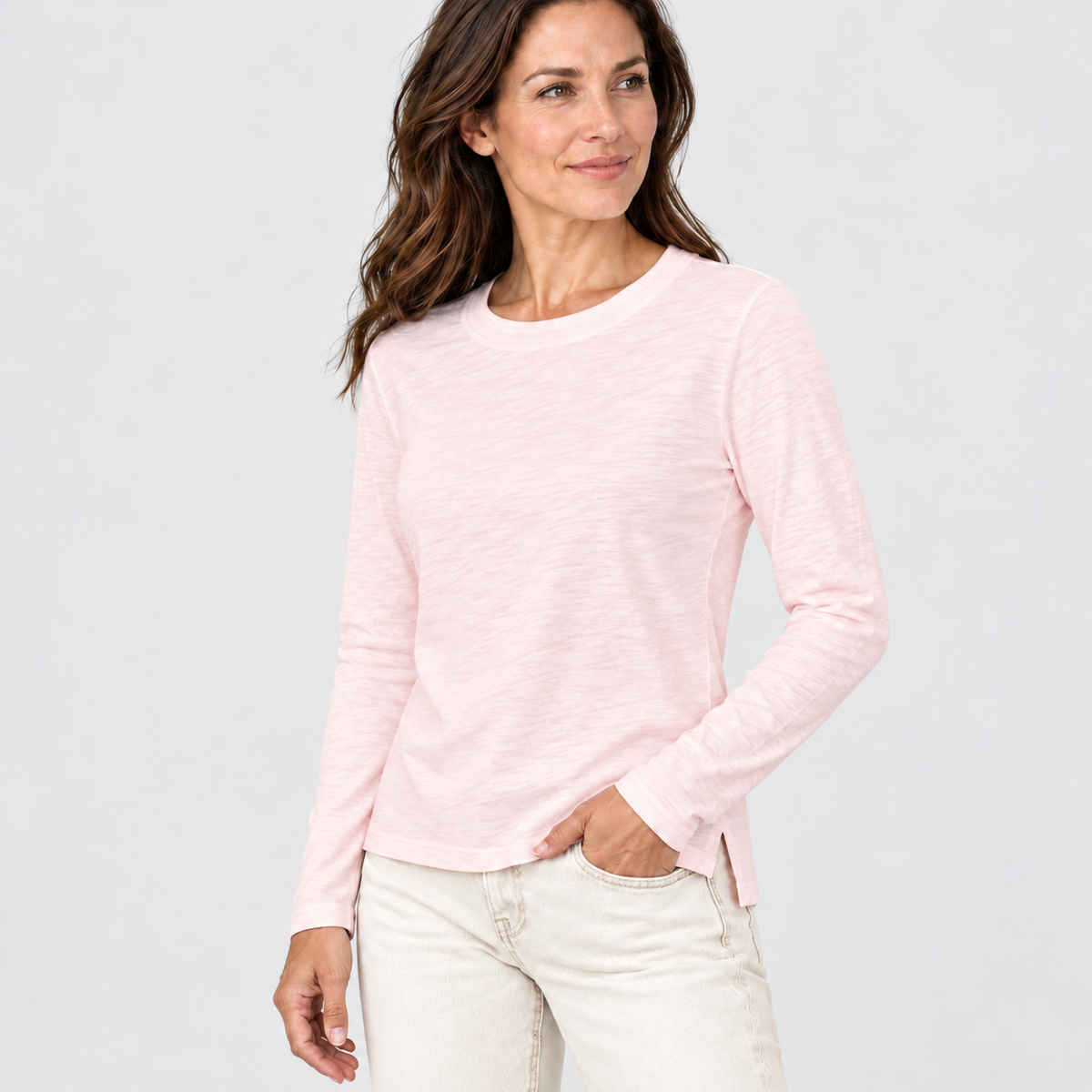 Country Club Tee in Pink - Long Sleeve erin gray