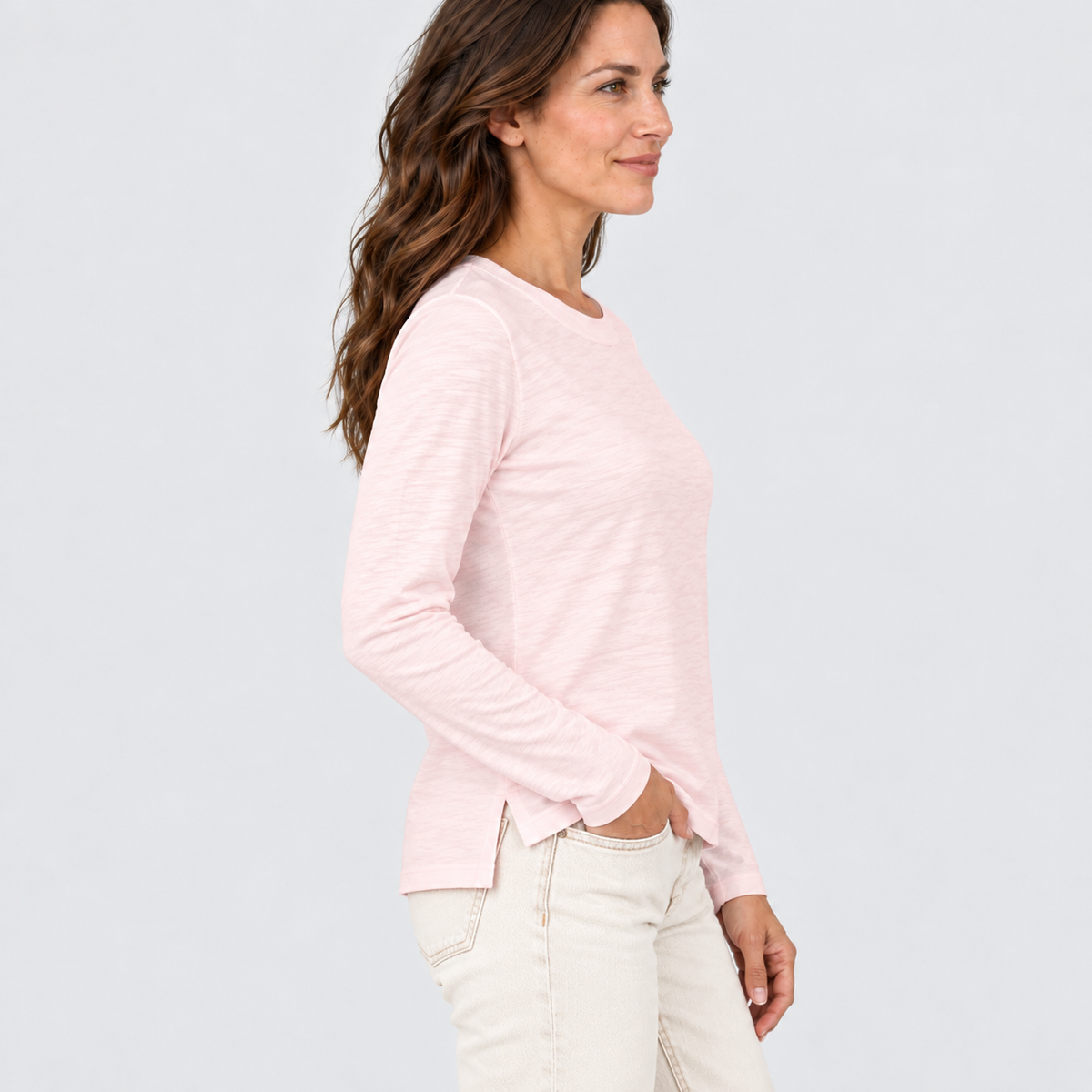 Country Club Tee in Pink - Long Sleeve erin gray