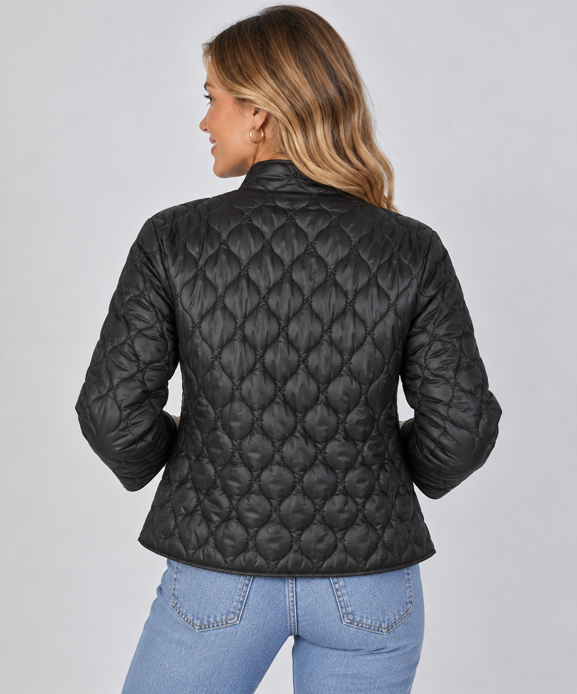 Jacqueline 3/4 Sleeve Jacket in Black erin gray