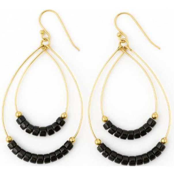 Heishi Ella Cate Earring in BLACK