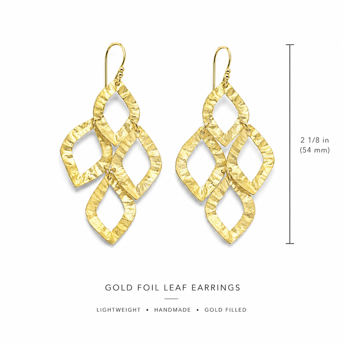 Cabo Iris Earring in Gold Foil erin gray