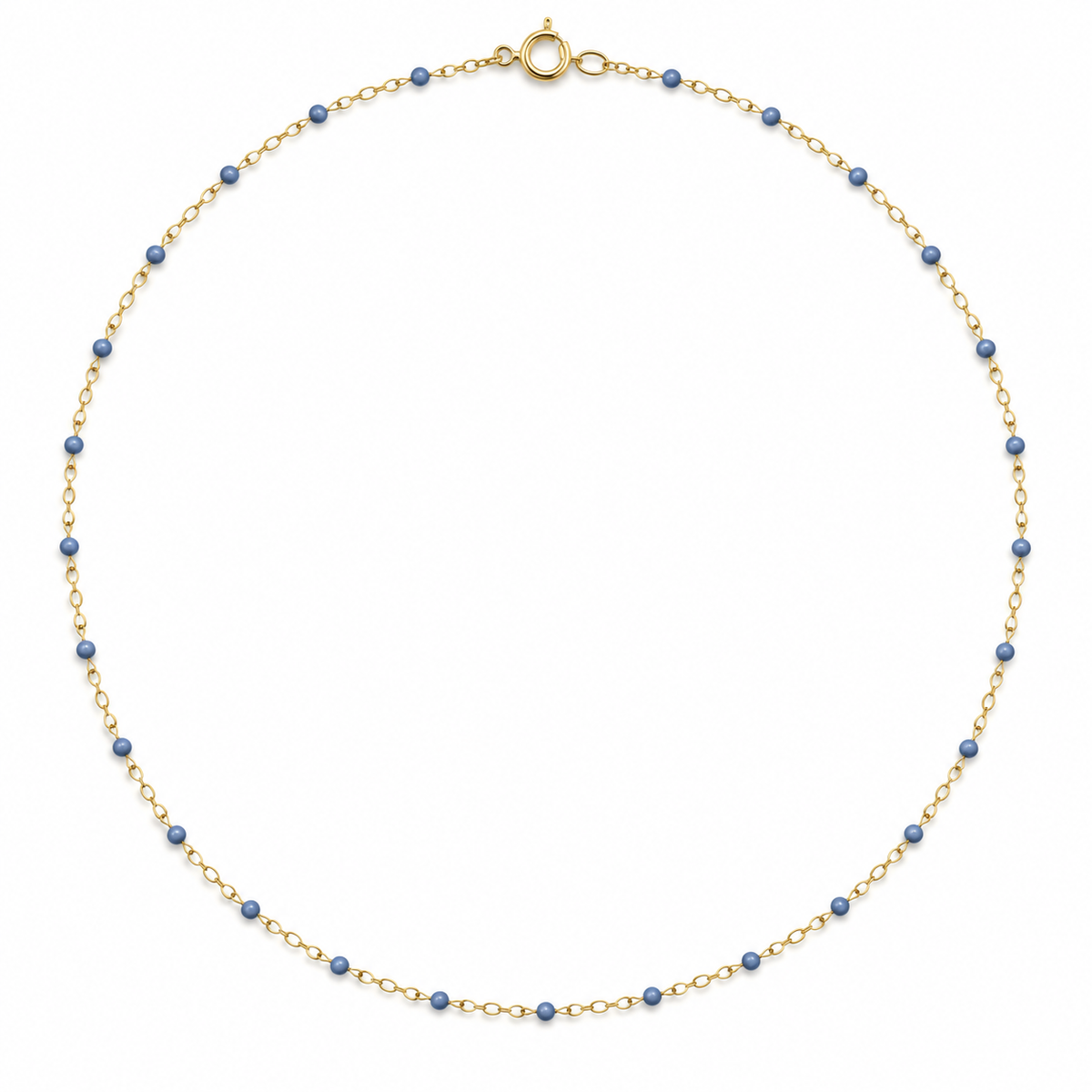 The Dotsy Necklace in Slate Blue - 14k Gold filled & Epoxy erin gray