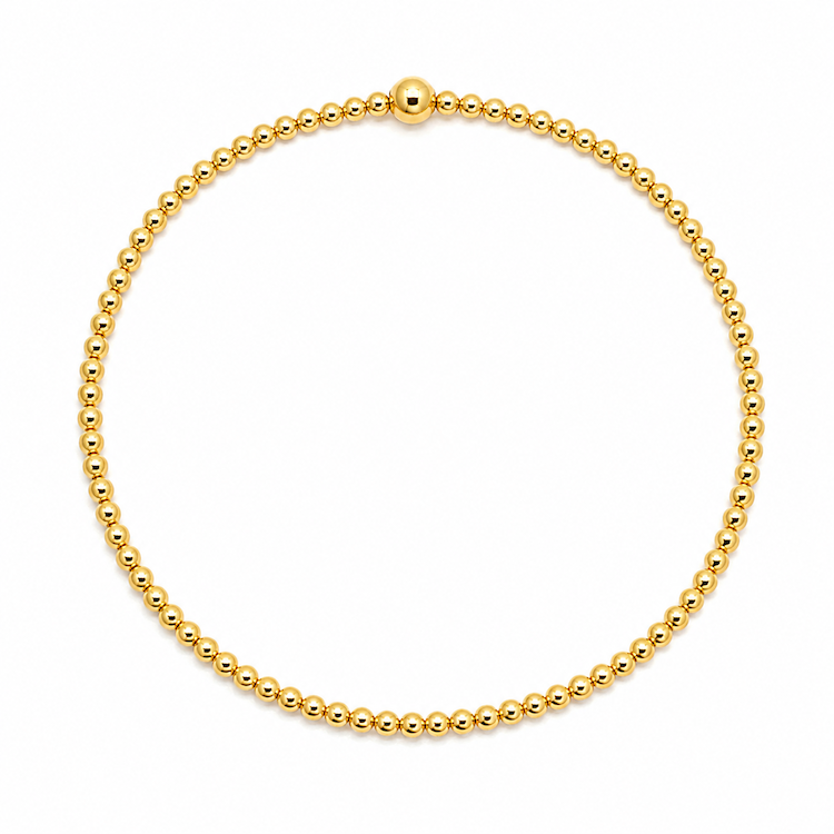 2mm Gold Filled Waterproof Karma bracelet (with single 4mm) erin gray
