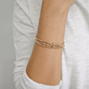 erin gray:2mm Gold Filled Waterproof Karma bracelet (with single 4mm)