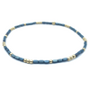 erin gray:2mm Harbor Blue + Gold Filled Waterproof Bracelet,7"