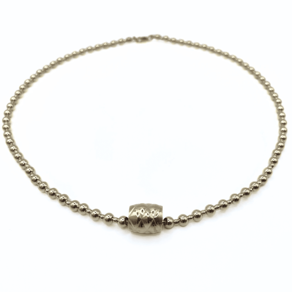 erin gray:4mm+2mm 14k Gold-Filled Waterproof Dimension Barrel Necklace