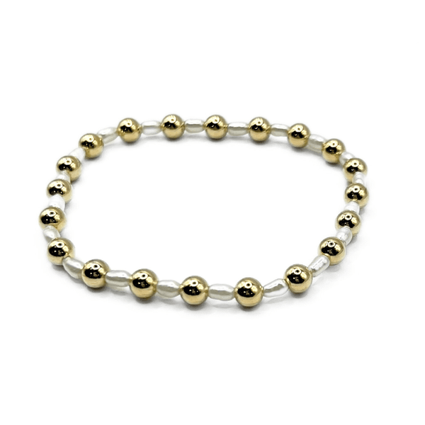 erin gray:5mm Montauk 14k Gold and Pearl Waterproof Bracelet