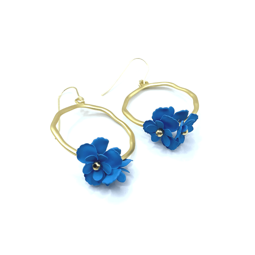 erin gray:Bloom Gold Hoop Earring,Ocean