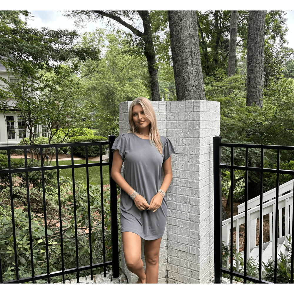 erin gray:Flutter Dress in Shadow,XS