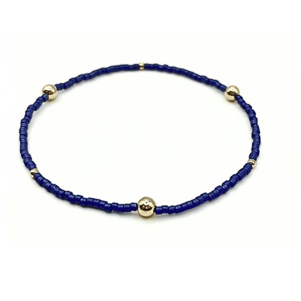 Game Day bracelet – navy and gold-filled – Erin Gray