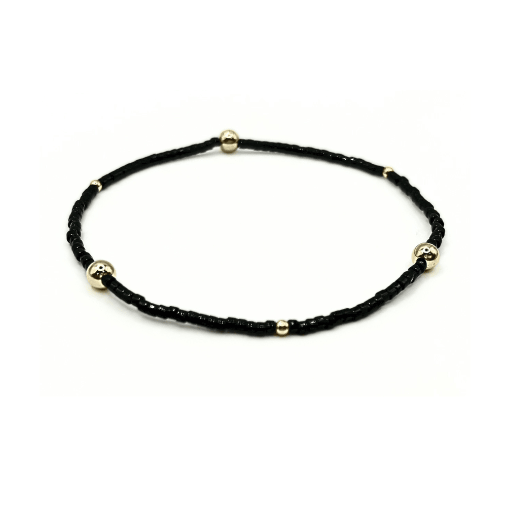 Game Day bracelet – black gold-filled – Erin Gray