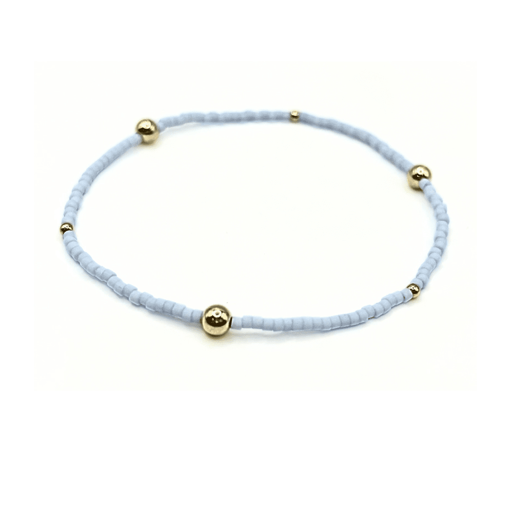 Game Day bracelet – light blue and gold-filled – Erin Gray