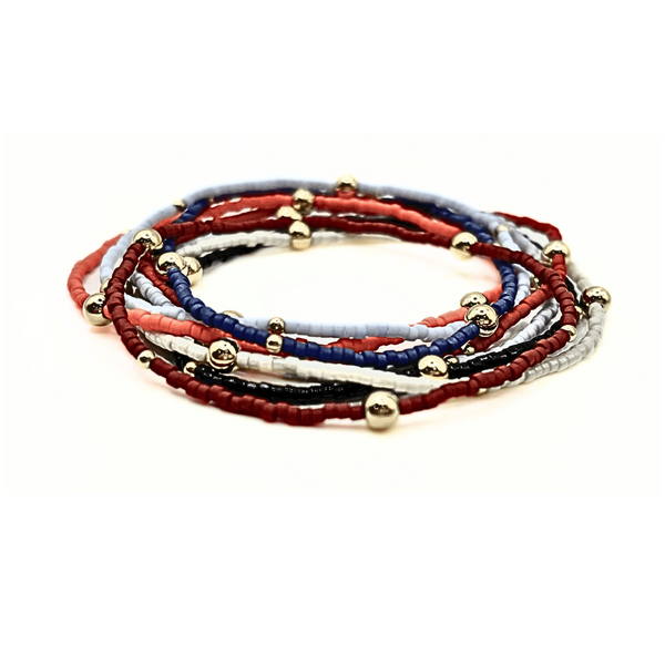 erin gray:Game Day Gold-Filled & Seed Bead Waterproof Bracelet Collection