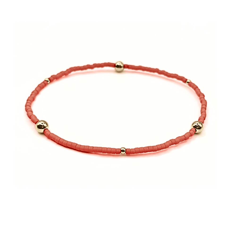 Game Day bracelet – orange and gold-filled – Erin Gray