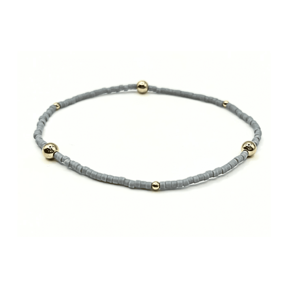 Game Day bracelet – gray and gold-filled – Erin Gray