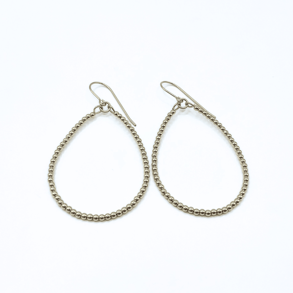 erin gray:Gold-Filled Simple Beaded Teardrop Aster Danglers - Waterproof