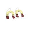 erin gray:Moonglow Dangler - Gold Filled and Dark Red