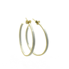 erin gray:Mykonos Enameled Hoop Earrings,White