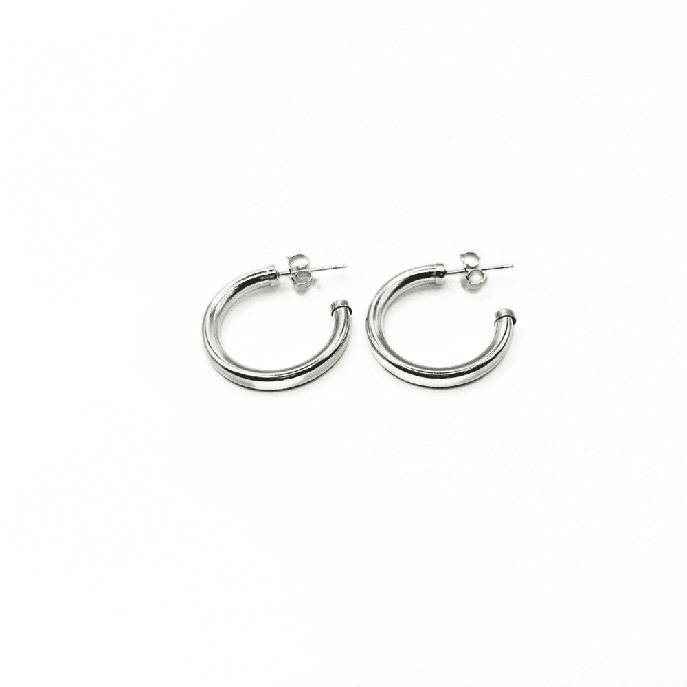 erin gray:Paris Sterling Silver Post Hoops,20MM