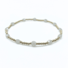 erin gray:The Key West Gold-Filled and Waterproof Bracelet Collection,Winter White / 7"