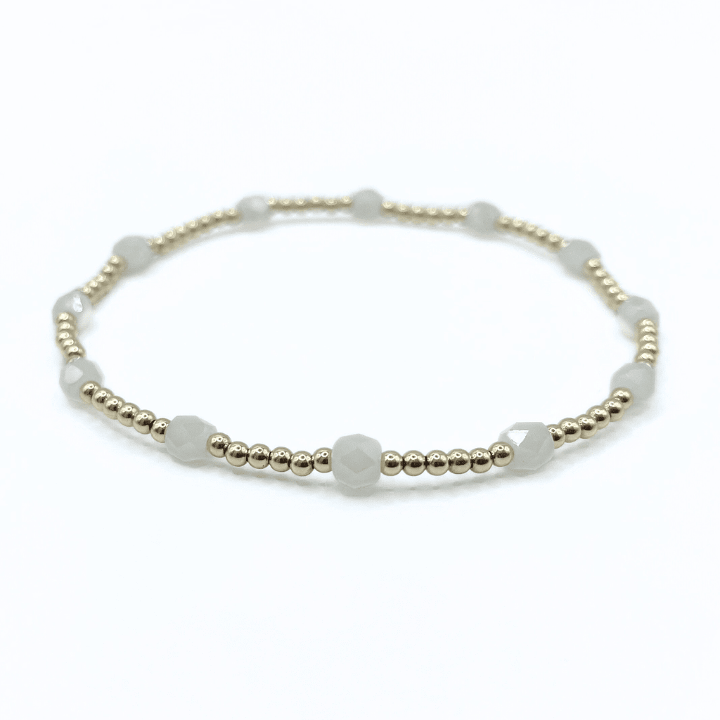 erin gray:The Key West Gold-Filled and Waterproof Bracelet Collection,Winter White / 7"