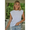 erin gray:Tyler Casual Muscle Tee in White