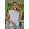 erin gray:Tyler Casual Muscle Tee in White