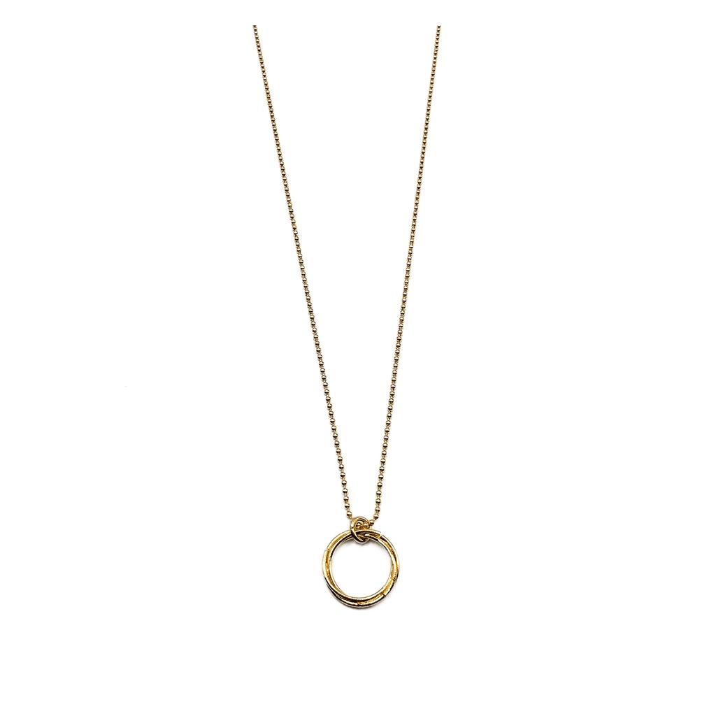 erin gray:14k Gold-Filled 16" Baby Bliss Necklace with Circle of Friends Charm- Waterproof!