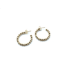 erin gray:18MM Beaded Hoop Post Earring - Gold Filled