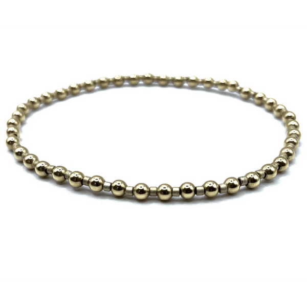 erin gray:3mm Color Crush Newport CHAMPAGNE & Gold Waterproof Bracelet 7"