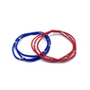 erin gray:3mm Gold Water Pony Waterproof Bracelet Hair Bands in Royal Blue and Red (#15)