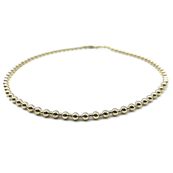 erin gray:4mm+2mm+4mm Gold Filled Waterproof Dimension Necklace 16"