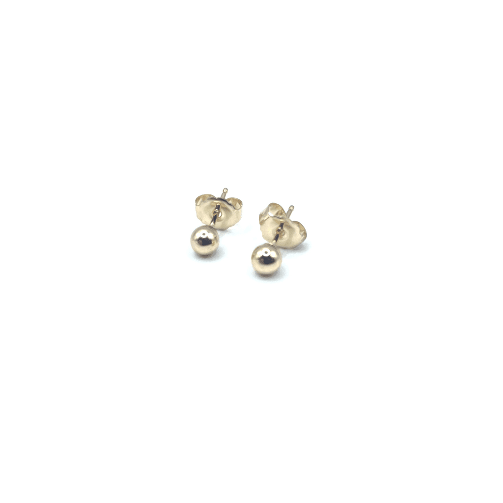 erin gray:Ball Stud Earring in Gold Filled or Sterling,gold small