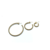 erin gray:8MM Beaded Hoop Post Earring - Gold Filled