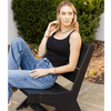 erin gray:Black Ribbed Tank,S