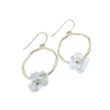 erin gray:Bloom Gold Hoop Earring,White