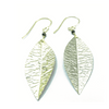 erin gray:Cabo Leaf Earring in Pyrite and Gold