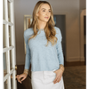 erin gray:Celia Perfect Length Tee in Chambray- Long Sleeve