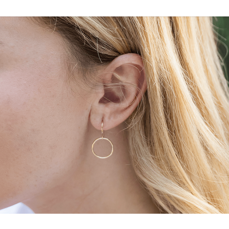 erin gray:Circle of Love gold hoop earring