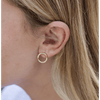 erin gray:Circle Stud Gold Filled Earrings - Waterproof!